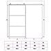 Porta scorrevole 102 x 205 cm Vetro Temperato e Alluminio - Foto miniatura 7