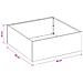 Vaso da giardino Argento 60 x 60 x 20 cm Acciaio Inox - Foto miniatura 7