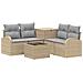 Set di divani 6 pz Beige e Grigio Chiaro - Foto miniatura 1
