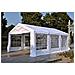 Gazebo da giardino con pannelli laterali bianco 6x4x2.8m - Foto miniatura 1