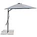 Ombrellone 2 X 3 Palo Laterale Telo Grigio Per Esterno Giardino, Ristorante, Gelateria Bar Hotel Albergo - Foto miniatura 2