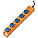 Brennenstuhl 1159900205 Esterno 5presa (s) AC 2m Blu, Giallo e prolunghe multiple - Foto miniatura 1