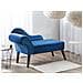 Chaise Longue In Tessuto Velluto Blu Cobalto Lato Sinistro Biarritz - Foto miniatura 2
