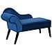 Chaise Longue In Tessuto Velluto Blu Cobalto Lato Sinistro Biarritz - Foto miniatura 9