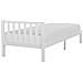 Letto A Doghe In Legno Colore Bianco 90 X 200 Cm Florac - Foto miniatura 5