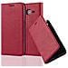 Custodia Compatibile Con Samsung Galaxy J3 / J3 Duos 2016 In Rosso Mela - Coperchio Protettiva Con Chiusura Magnetica, Funzione Stand E Tasca Per Le Carte - Foto miniatura 1