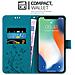 Cadorabo Custodia Compatibile Con Apple Iphone Xr In Blu Fiore - Coperchio Protettivo In Design Floreale Con Chiusura Magnetica, Funzione Stand E Slot Per Carte - Foto miniatura 2