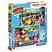 CLM07034 2 Puzzle da 20 pezzi - Supercolor: Topolino e gli Amici del Rally - Foto miniatura 1