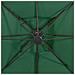 Ombrellone a Sbalzo con Doppia Copertura 300x300 cm Verde - Foto miniatura 3