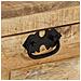 Panca Con Scarpiera 85x40x45 Cm In Legno Massello Di Mango - Foto miniatura 3