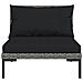 Set Divani Giardino 6 Pz Con Cuscini In Polyrattan Grigio Scuro - Foto miniatura 3