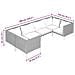Set Divani Giardino 6 Pz Con Cuscini In Polyrattan Grigio Scuro - Foto miniatura 6