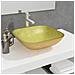 Lavandino In Vetro 42x42x14 Cm Oro - Foto miniatura 1
