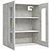 Armadietto Pensile A Parete Grigio Cemento 69,5x34x90 Cm - Foto miniatura 8