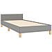 Giroletto senza Materasso Grigio Chiaro 100x200 cm Tessuto - Foto miniatura 2
