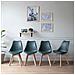 Set Di 4 Sedie Scandinave Nora Blu Con Cuscino - Foto miniatura 9