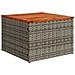 Tavolo Da Giardino Grigio 55x55x37 Cm Polyrattan E Legno Acacia - Foto miniatura 2