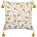 Set Di 2 Cuscini Abutilon 45 X 45 Cm Beige Trama Floreale - Foto miniatura 3