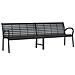 Panca da Giardino Doppia 231 cm in Acciaio e WPC - Foto miniatura 2