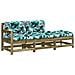 Set Divani Da Giardino 3pz Con Cuscini Legno Impregnato Di Pino - Foto miniatura 1