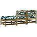 Set Divani Da Giardino 3pz Con Cuscini Legno Impregnato Di Pino - Foto miniatura 2