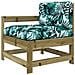 Set Divani Da Giardino 3pz Con Cuscini Legno Impregnato Di Pino - Foto miniatura 4