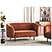 Divano 2 Posti Loen Velluto Arancione - Foto miniatura 1
