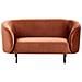 Divano 2 Posti Loen Velluto Arancione - Foto miniatura 9