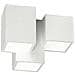 Lampadario Da Soffitto 3 Cubi In Gesso Verniciabile Supporto Per Faretto Gu10 - Foto miniatura 2