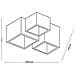 Lampadario Da Soffitto 3 Cubi In Gesso Verniciabile Supporto Per Faretto Gu10 - Foto miniatura 5