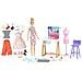 Barbie Playset Atelier con Bambola Stilista Outfit Moda Kit Cucito Idea Regalo - Foto miniatura 1