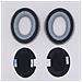 Cuscinetti Auricolari Di Ricambio Per Cuffie Bose Qc35, Qc25, Qc15 Black + Light Gray - Foto miniatura 7