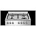 Bertazzoni La Germania SE664EX/24, Cucina, Acciaio inox, Manopola, Acciaio inox, Alluminio, Gas - Foto miniatura 3