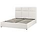 Letto Contenitore Tessuto Lagord 160 X 200 Cm Bianco Sporco - Foto miniatura 6