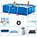 Piscina Fuori Terra - Rettangolo - 300x200x75 Cm - Blu - Include Accessori Coordinati Cb97 - Foto miniatura 1