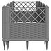 Lusso Casadino -  Fioriera Giardino Picchetti Grigio Chiaro 123,5x43,5x43,5 Cm Pp - Foto miniatura 3