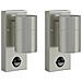 Lampade da parete esterne con sensore 2 pezzi argento acciaio inox IP44 - Foto miniatura 1