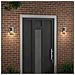 Lampade da parete esterne con sensore 2 pezzi argento acciaio inox IP44 - Foto miniatura 3