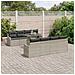 Set da Giardino 9 Pezzi con Cuscini Grigio Chiaro in Rattan Polietilene, Divano da Giardino per 2 Persone con Cuscini Grigio Chiaro in Rattan Polietilene - Foto miniatura 2