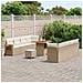 Set Divano da Giardino  11 Pezzi con Cuscini Rattan Polipropilene Beige Acacia, Set da Pranzo da Giardino  3 Pezzi con Cuscini Rattan Polipropilene Beige Acacia - Foto miniatura 3