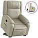 Poltrona Alzapersona Reclinabile Crema in Similpelle - Foto miniatura 1