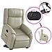 Poltrona Alzapersona Reclinabile Crema in Similpelle - Foto miniatura 6