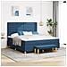 Letto Box Spring con Materasso & Panchina Blu 180x200 cm Tessuto - Foto miniatura 2