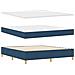 Letto Box Spring con Materasso & Panchina Blu 180x200 cm Tessuto - Foto miniatura 3