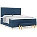 Letto Box Spring con Materasso & Panchina Blu 180x200 cm Tessuto - Foto miniatura 4