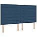 Letto Box Spring con Materasso & Panchina Blu 180x200 cm Tessuto - Foto miniatura 6