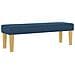 Letto Box Spring con Materasso & Panchina Blu 180x200 cm Tessuto - Foto miniatura 7