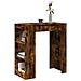 Tavolo Bar con Rastrelliera Rovere 95x47x103,5 cm Multistrato - Foto miniatura 2