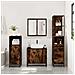 Set Mobili da Bagno 3 pz Rovere Fumo in Legno Multistrato - Foto miniatura 4