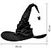 Cappello Da Strega Costume Di Halloween 3 Pezzi Nero 45 X 45 Cm - Foto miniatura 6